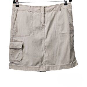 J. Jill Cargo Utility Chino Khaki Tan Mini Skirt